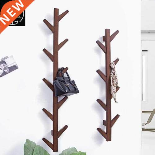 Nordic creative bamboo wall coat rack fashion tree bedroom