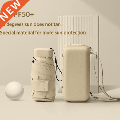 New Sun Umbrella Rain Women Flat Lightweight Umbrella