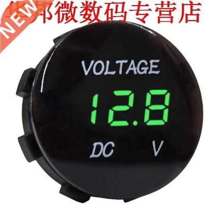 5 V-25 V DC Voltmeter LED Scherm Gemonteerd Ronde Motorfiets