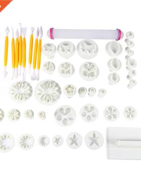 Set of 46 Cutters Cake Decoration Baking Sugarcraft Clay Fo