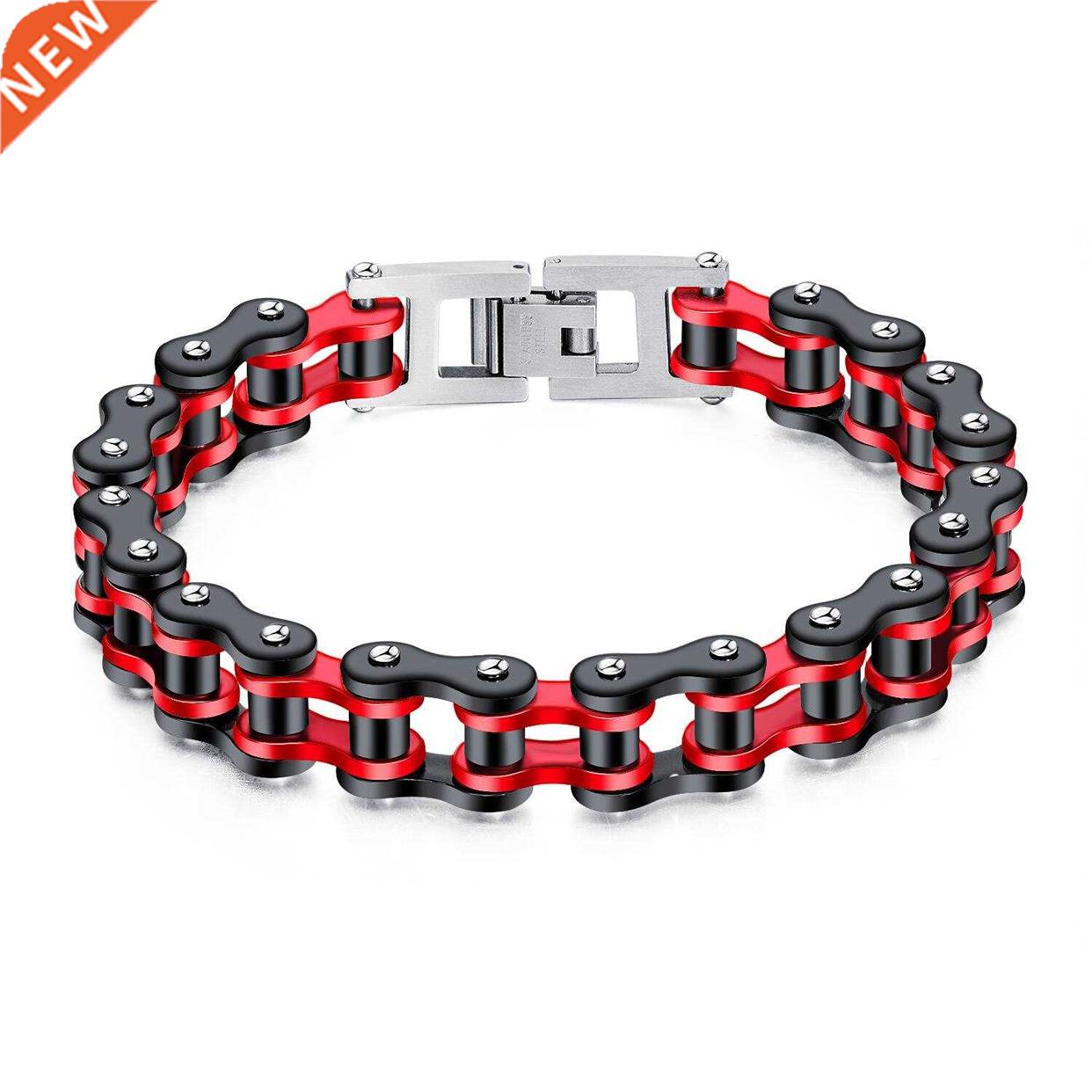 Bicycle Chain Punk Titanium Steel Brlet Bangle for men图片