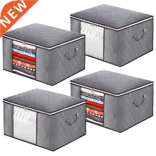 New 4PCS Large Capacity Clothes Storage Bag,Foldable