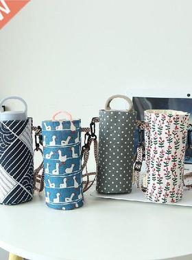 1PC Storage Bag Cotton and Linen Canvas Water Cup Bag