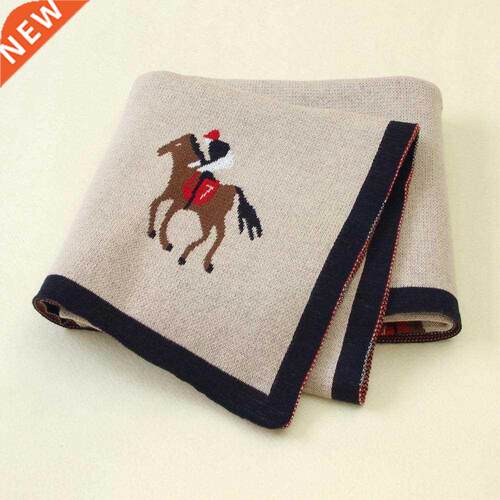 Baby Blankets Knitted Newborn Cute Cartoon Soft Warm Swaddle