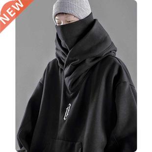 Autumn winter High collar hoodie loose comfortable Men