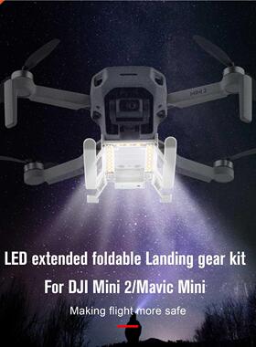 Mini 2 Landing Gear Foldable LED Lamp Light Landing Skid Kit