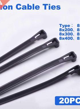 *20PCS Zip Ties Releasable Cable Tie color Black and White P