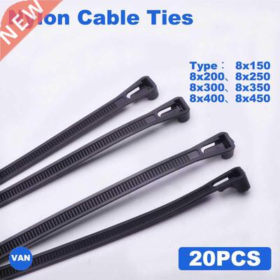 *20PCS Zip Ties Releasable Cable Tie color Black and White P