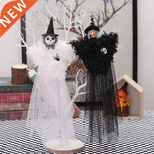 Halloween Witch Doll Pendant White Ghost Witch Gauze Skirt