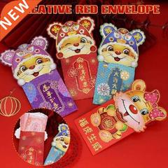 3pcs Chinese Red Envelopes 2022 Chinese Year of the Tiger