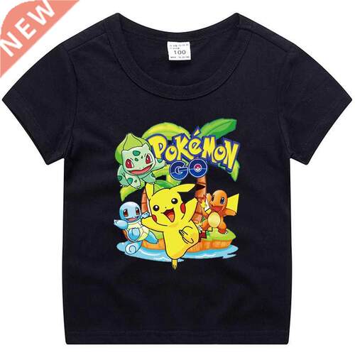 Summer Cotton T Shirt for Kids Baby Clothes Brand Pokemon Ca