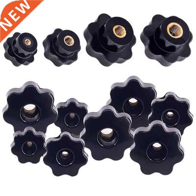2Pcs 7 Star Knob Female Thread Nut Clamping Knob Grip Assor