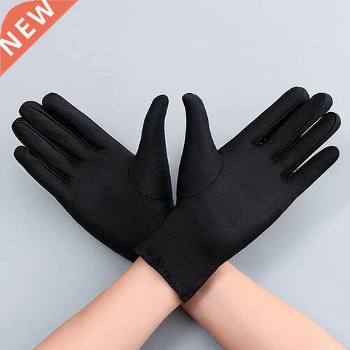 Autumn Summer Thin Ice Silk Gloves Spring Cycling Driving Bl