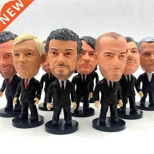 Cute Soccer Star Football Coach Suit Figure PVC Desk Decor D