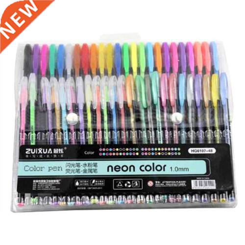 hot-ZUIXUAN 48 Gel Pens set, Color gel pens Glitter Metallic