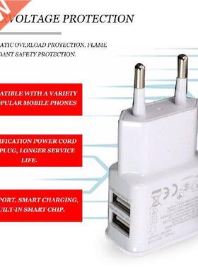 1A Portable Dual USB Power Adapter Mobile Phone Charger
