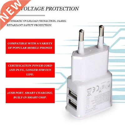 1A Portable Dual USB Power Adapter Mobile Phone Charger