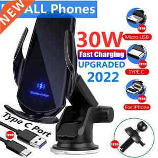 Automatic 30W Qi Car Wireless Charger for iPhone 13 12 11 XR