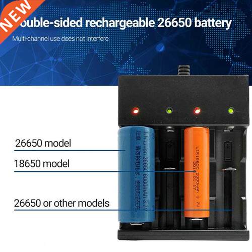 Widely Compatible Safe 4 Slots USB 18650 Rechargeable Batter