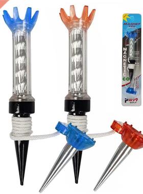 10pcs/bag golf Tee Plastic Step Down Golf Ball tees Mgnetic