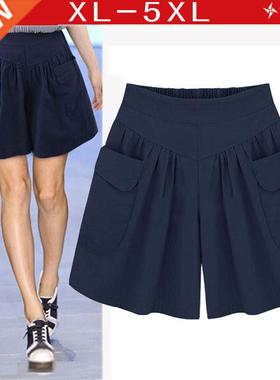 plus size short pants summer casual Loose shorts for women女