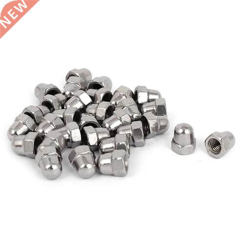 M5 Thread Dia Dome Head Cap Acorn Hex Nuts 30Pcs