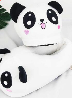 Panda Cool Girls Ins Home Slippers Winter Shoes Unisex Funny