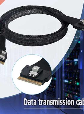 0.5M SAS 4.0 SFF-8654 8i 74 Pin to 2 SFF-8654 4i 8 Pin Cord