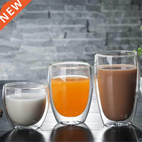 80/250/50/450ml Heat-resistant Double Wall Glass Cup Beer C
