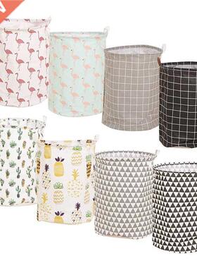 1pc Folding Lundry Bsket Round Storge Bin Bg Lrge Hmpe