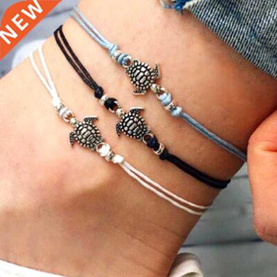 Vintage Turtle Anklets For women Summer Beach Barefoot Croch