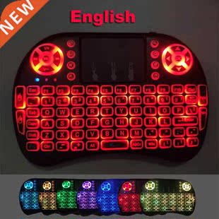 Russian English i8 Keyboard Mini 7 Color Backlit 2.4G Wirel