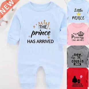 The Prince Has Arrived Winter Baby Boy Clothes Newborn Rompe