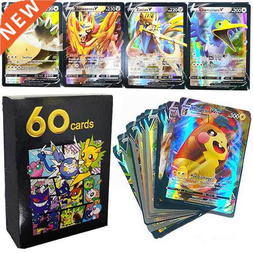 60pcs/Box Pokemon V Cards Vmax English Shining Trading Colle