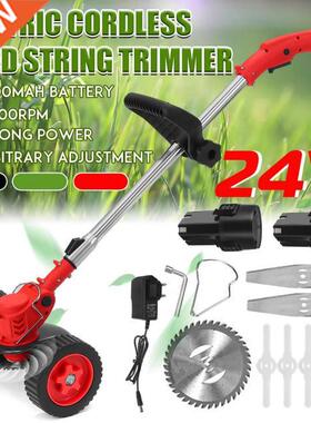 1300W 24V Cordless Electric Grass Trimmer Lawn Mower Weeds B