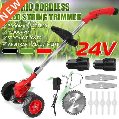 1300W 24V Cordless Electric Grass Trimmer Lawn Mower Weeds B