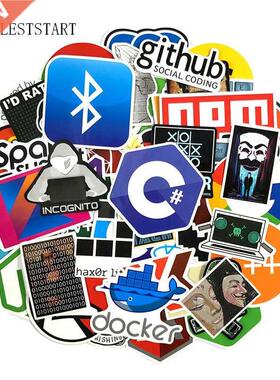 123Pcs/Pack Programming Stickers Geek Hacker Stickers For L