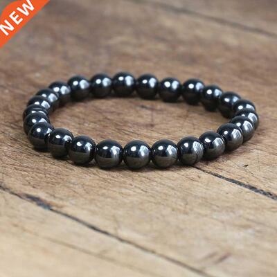Magnetic Bracelet Beads Hematite Stone Therapy Health Care M