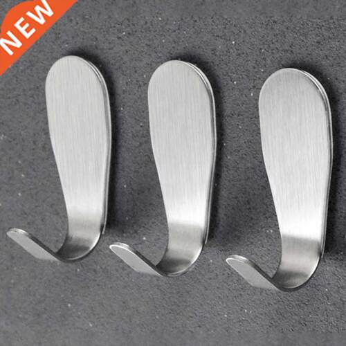 Stainless Steel Wall Hook Self Adhesive Sticky Kitchen Home