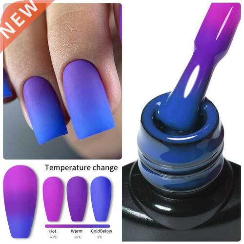 Color Changing Thermal Gel Nail Polish Winter Purple Red Col