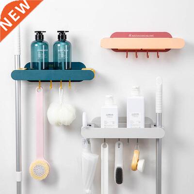 Bathroom Storage Rack Hooks Mop Holders Bathroom