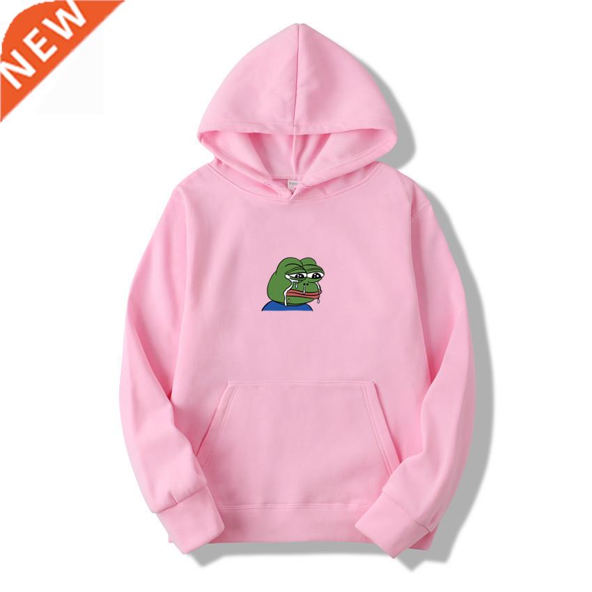 Faion men's hoodie graffiti print sad frog hoodie sweati