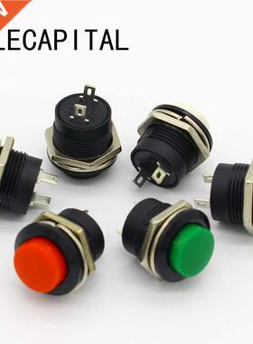 6 pcs R13-507 Motary SPST NO Red Round Cap Push Button Switc