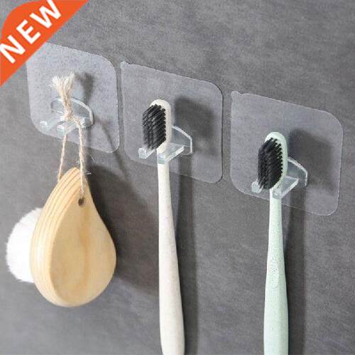 5x Tempat Sikat Gigi Transparan Hook Plug Higienis erdiri