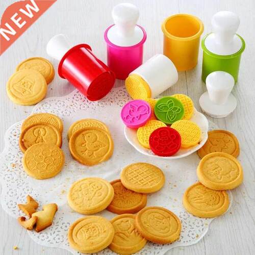Cartoon Cookies Stamps Molds 6PCS/Lot Plunger Chocolate Fond