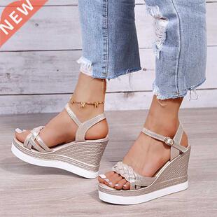 Women Summer Wedge Heel Sandals Platform Sandals Strap Open