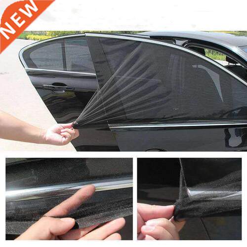 4pcs Car Front & Rear Side Window Sun Visor Shade Mesh v
