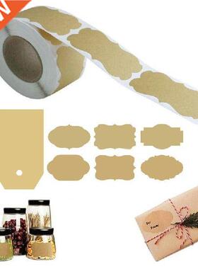 250PCS/Roll Various Vintage Blank White Kraft Label Sticker