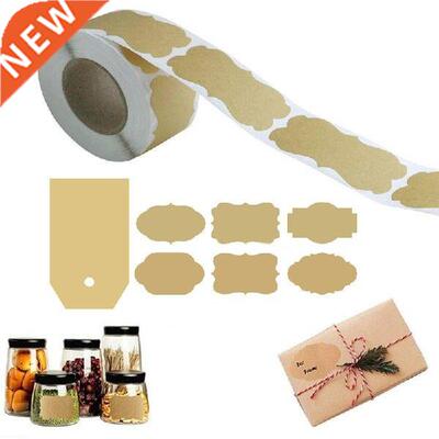 250PCS/Roll Various Vintage Blank White Kraft Label Sticker