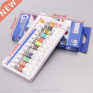 12 Colors Gouache Paint Tubes Set 6ml Draw Painting Pigment